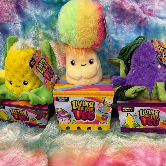 Kellytoy Other - Living On The Veg Lot Of 3 Russ Toys Series 1 series 2 Pop the corn, Tor…